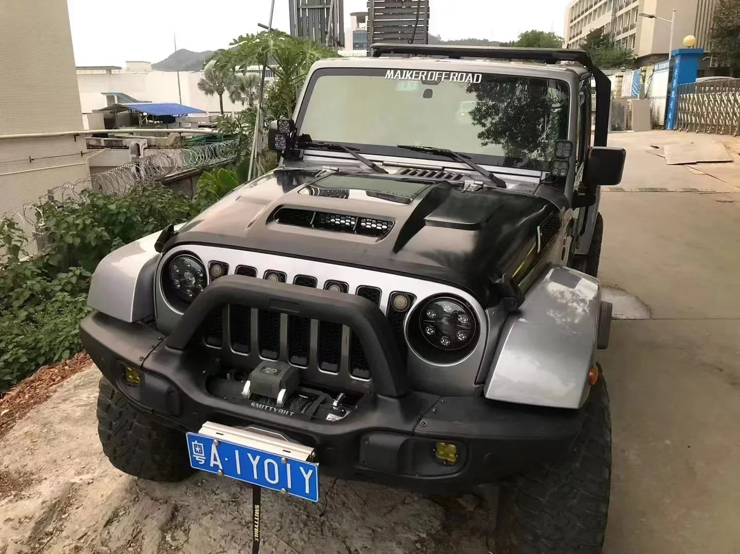 Spedking 2007-2017 Car Offroad 4x4 Auto Accessories Avenger Hood Bonnet for Jeep Wrangler JK