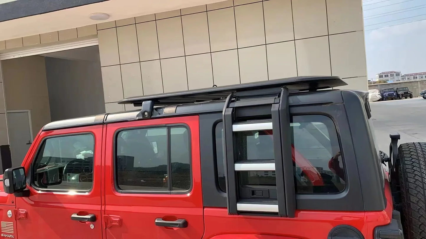 Spedking 2018+ 2/4 Door Accessories Aluminum Cargo Carrier Roof Rack For Wrangler JK JL