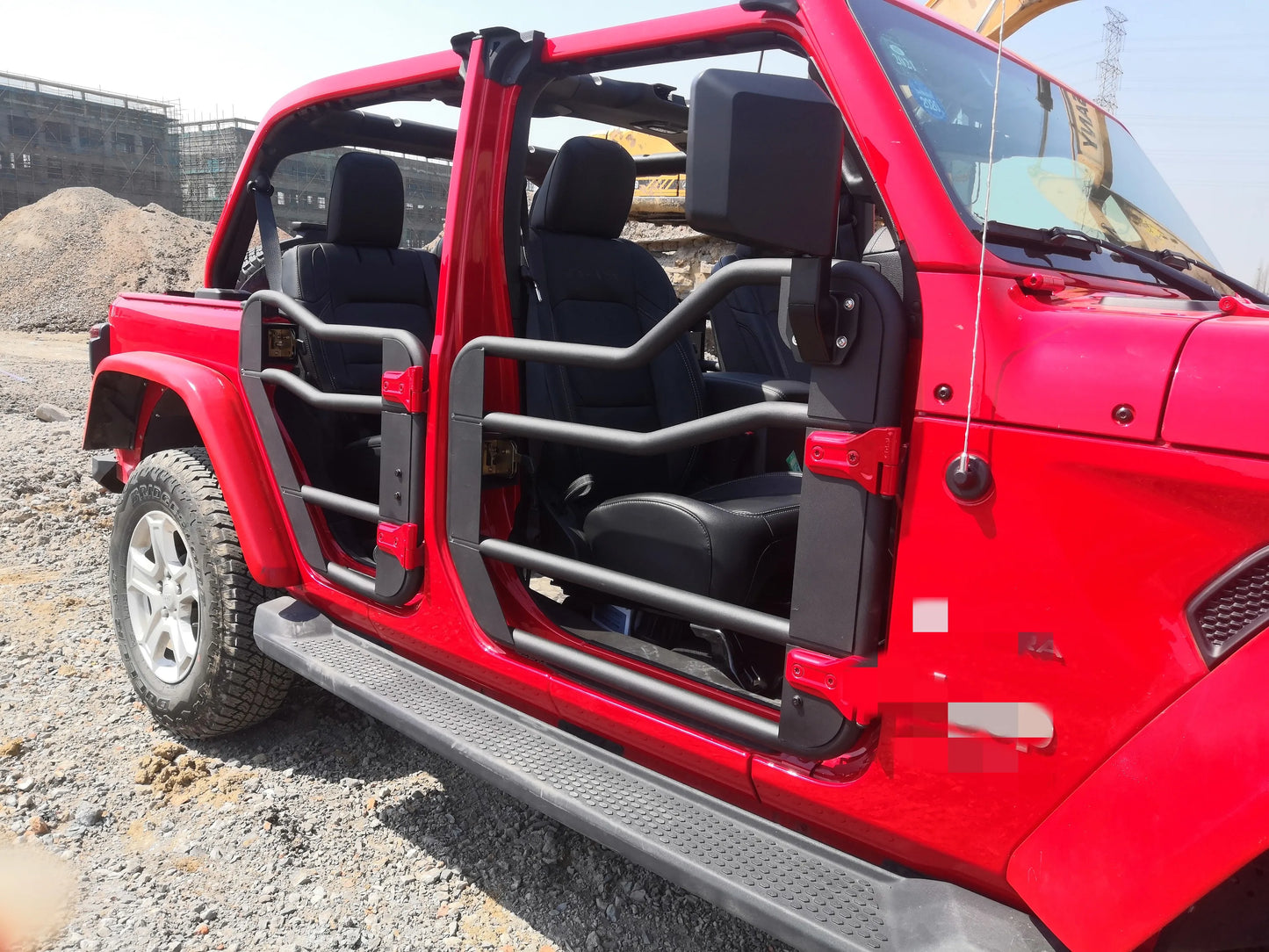 Spedking JK/JL 2/4 half door steel tube doors with mirrors For jeep wrangler