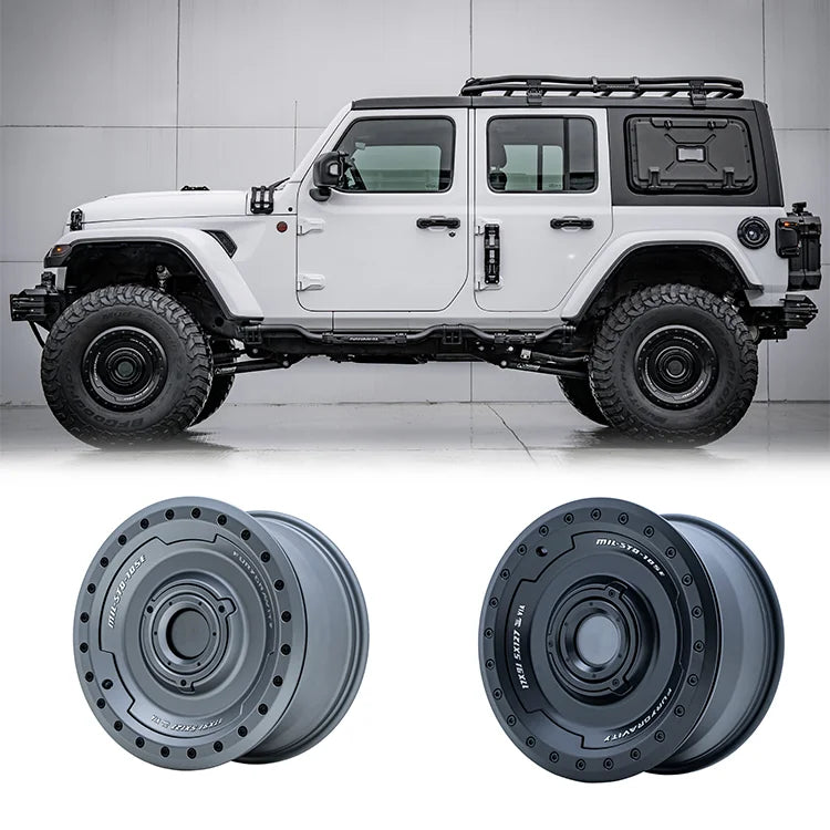 Spedking fury 5x127 17x9J ET-18 beadlock wheels for Jeep wrangler JK JL JT with JWL and VIA accreditation