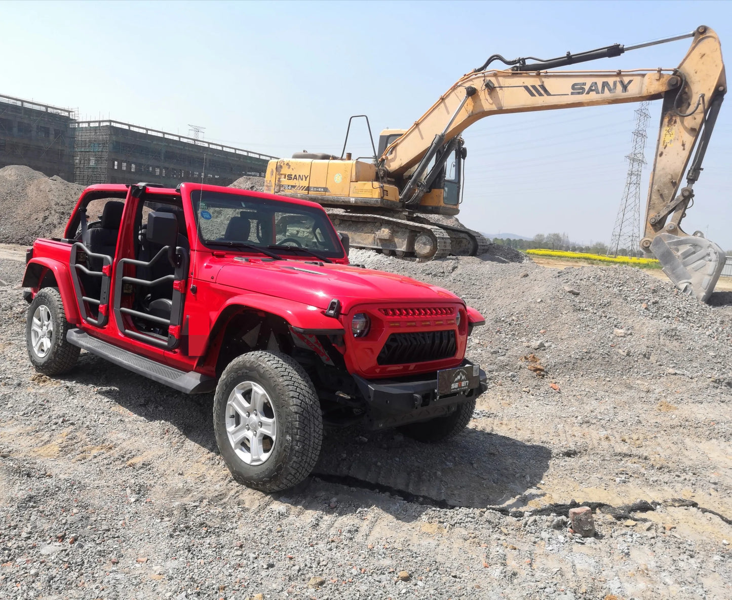 SpedkingHot sales 2/4 half door steel tube doors with mirrors for jeep JT automotive auto body system  off-road  body kit