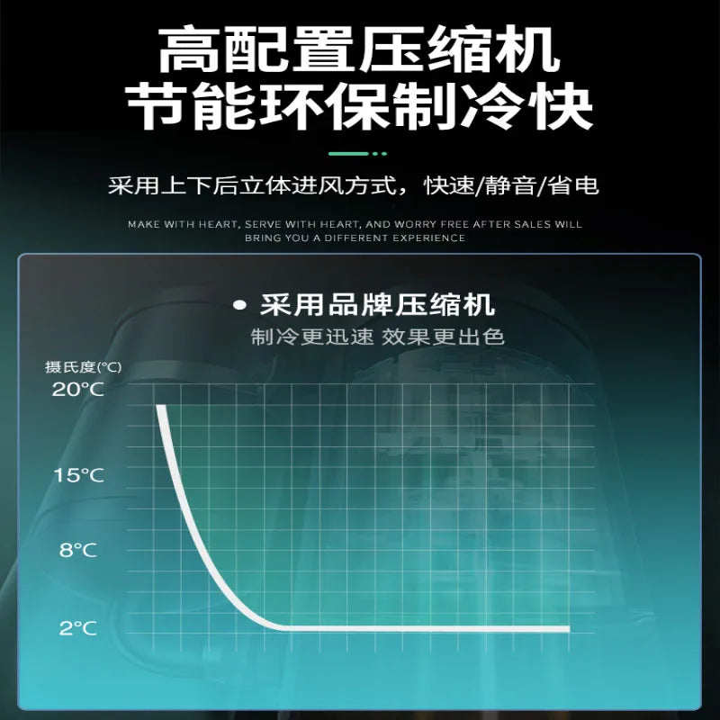 Spicy Hot Pot display cabinet Order cabinet Refrigeration freezer Commercial three temperature fruit fresh-keeping cabinet Air c