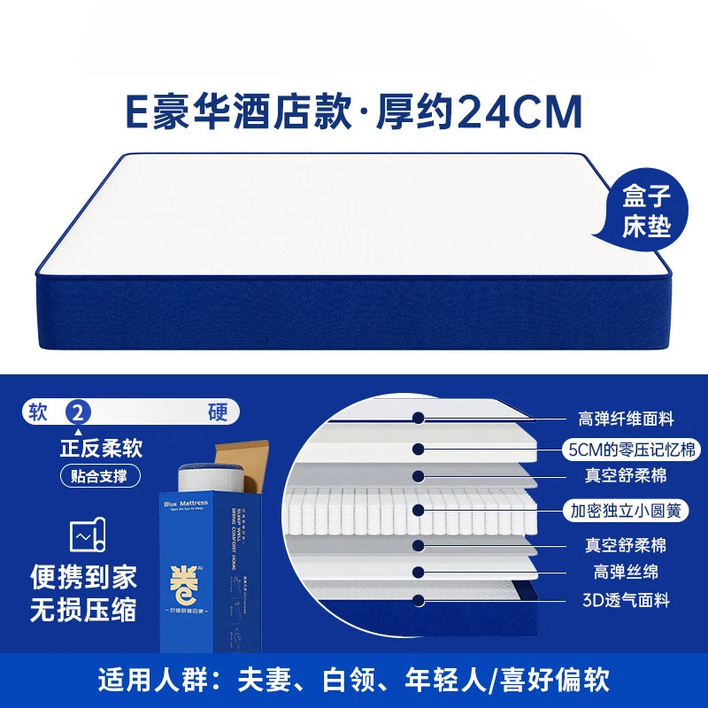 Spring High Quality Mattresses Memory Foam Roll Double Foldable Queen Double Bed Mattress Twin Sleep Colchon Bedroom Furniture