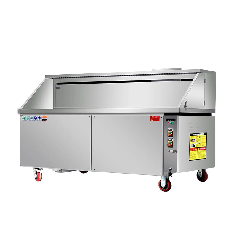 Stainless Steel Heavy Duty Multifunction Outdoor Kitchen Gas Charcoal Double Use BBQ Grills