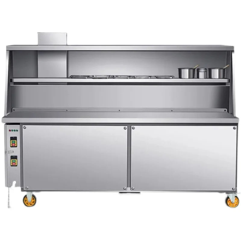 Stainless Steel Heavy Duty Multifunction Outdoor Kitchen Gas Charcoal Double Use BBQ Grills