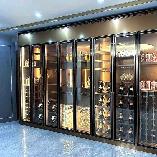 Stainless steel constant temperature and humidity wine cabinet, red wine cabinet, display cabinet, stainless steel grape wine ca
