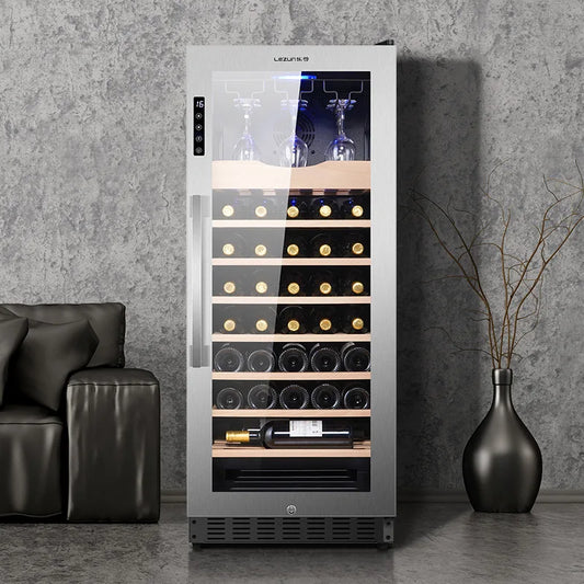 Stainless steel red wine cabinet Household wine cabinet Ice bar Commercial embedded intelligent electronic moisturizing wine cab