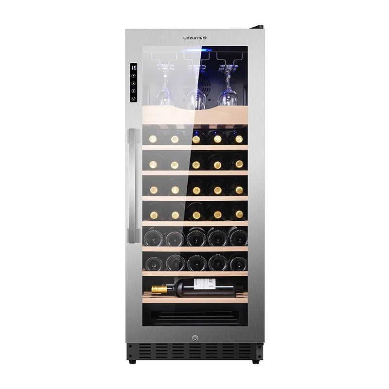 Stainless steel red wine cabinet Household wine cabinet Ice bar Commercial embedded intelligent electronic moisturizing wine cab