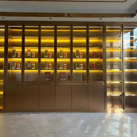 Stainless steel wine cabinet customized wine cellar constant temperature and humidity cigar cabinet wine cabinet display cabinet