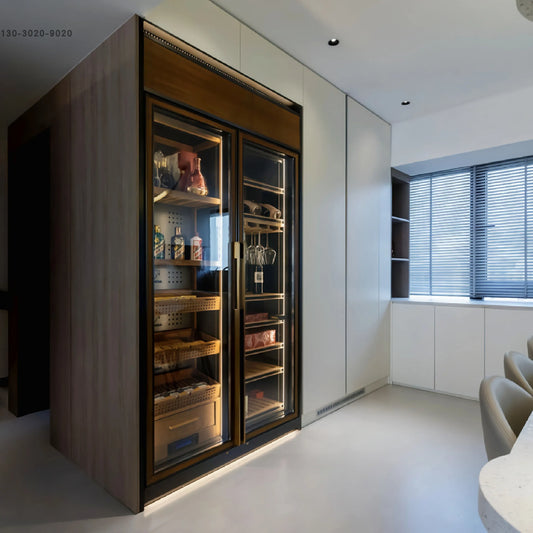 Stainless steel wine cabinet, thermostatic red wine cabinet, high-end white wine cabinet, display cabinet, customized wine cella