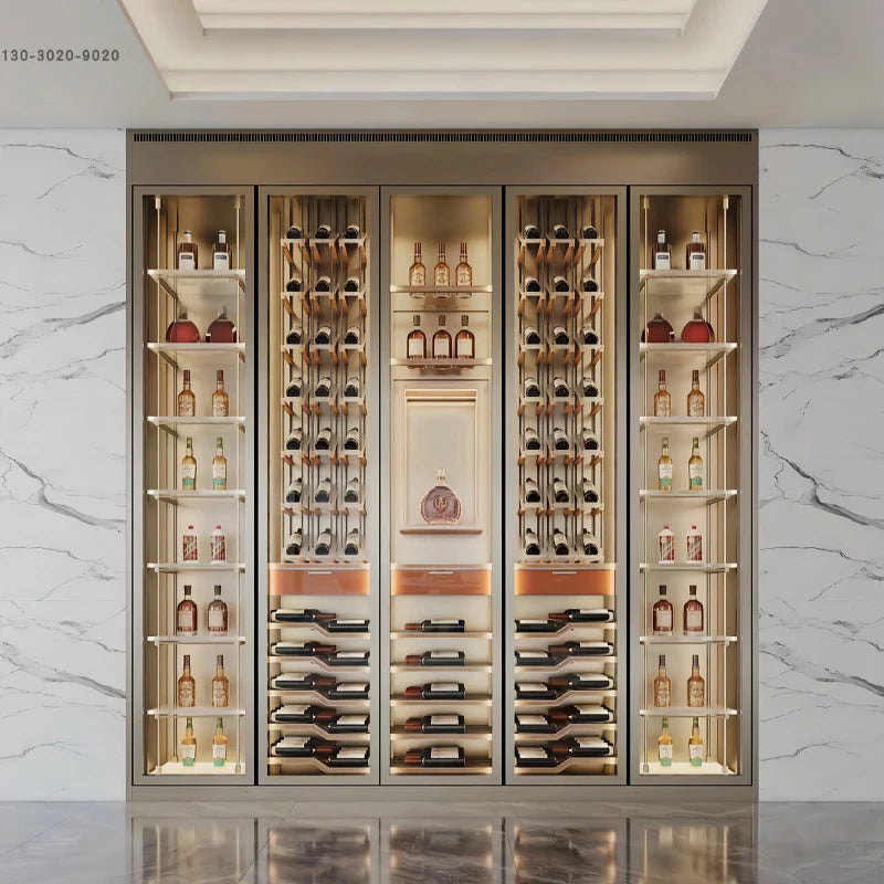 Stainless steel wine cabinet, thermostatic red wine cabinet, high-end white wine cabinet, display cabinet, customized wine cella