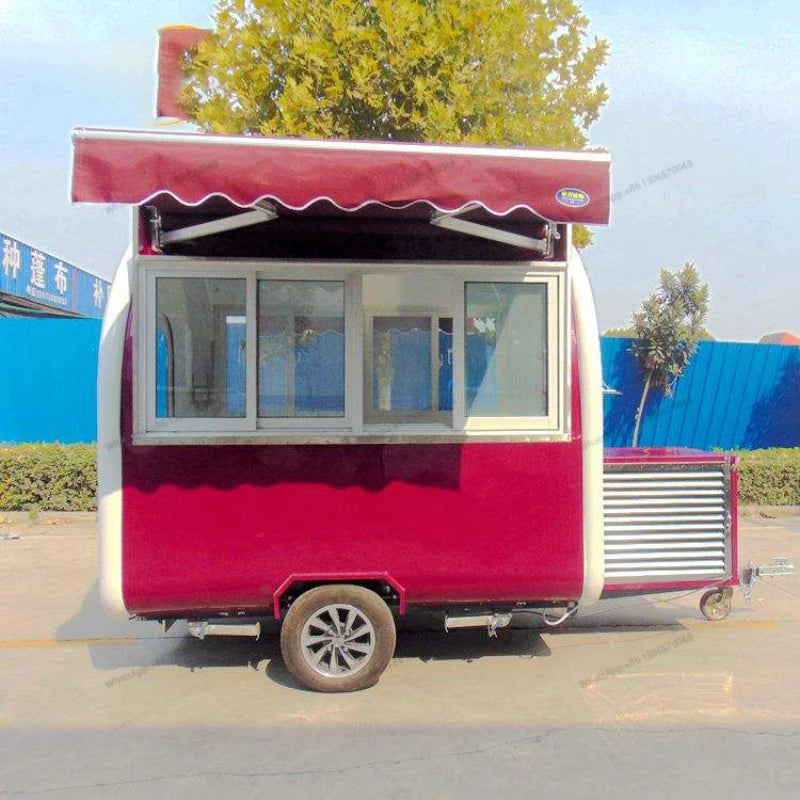 Standard mini coffee fast food truck trailer cart food booth trailer customization