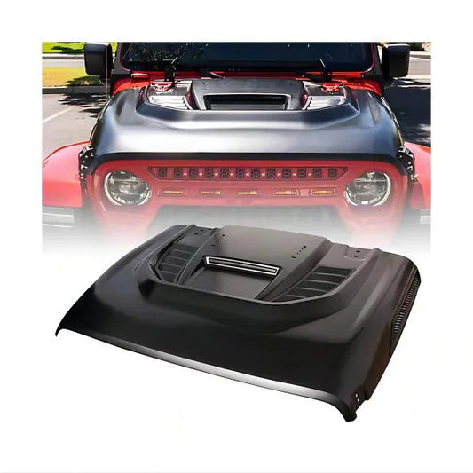 Steel Hood Vents with Ram Air for 2018-2020 Jeep Wrangler JL Gladiator JT