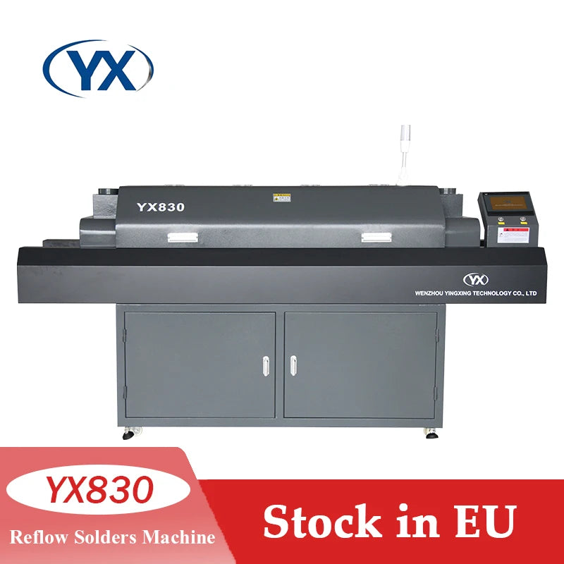Stock in EU YX830 Customized Full Hot Air SMT Reflow Oven Soldering Equipment 8 Zones Lead Free for Led Pcb Production Welding