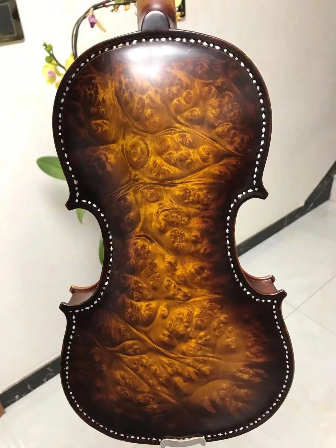 Strad style SONG master bird's eye maple wood 4/4 violin,mellow and elegant sound #14634