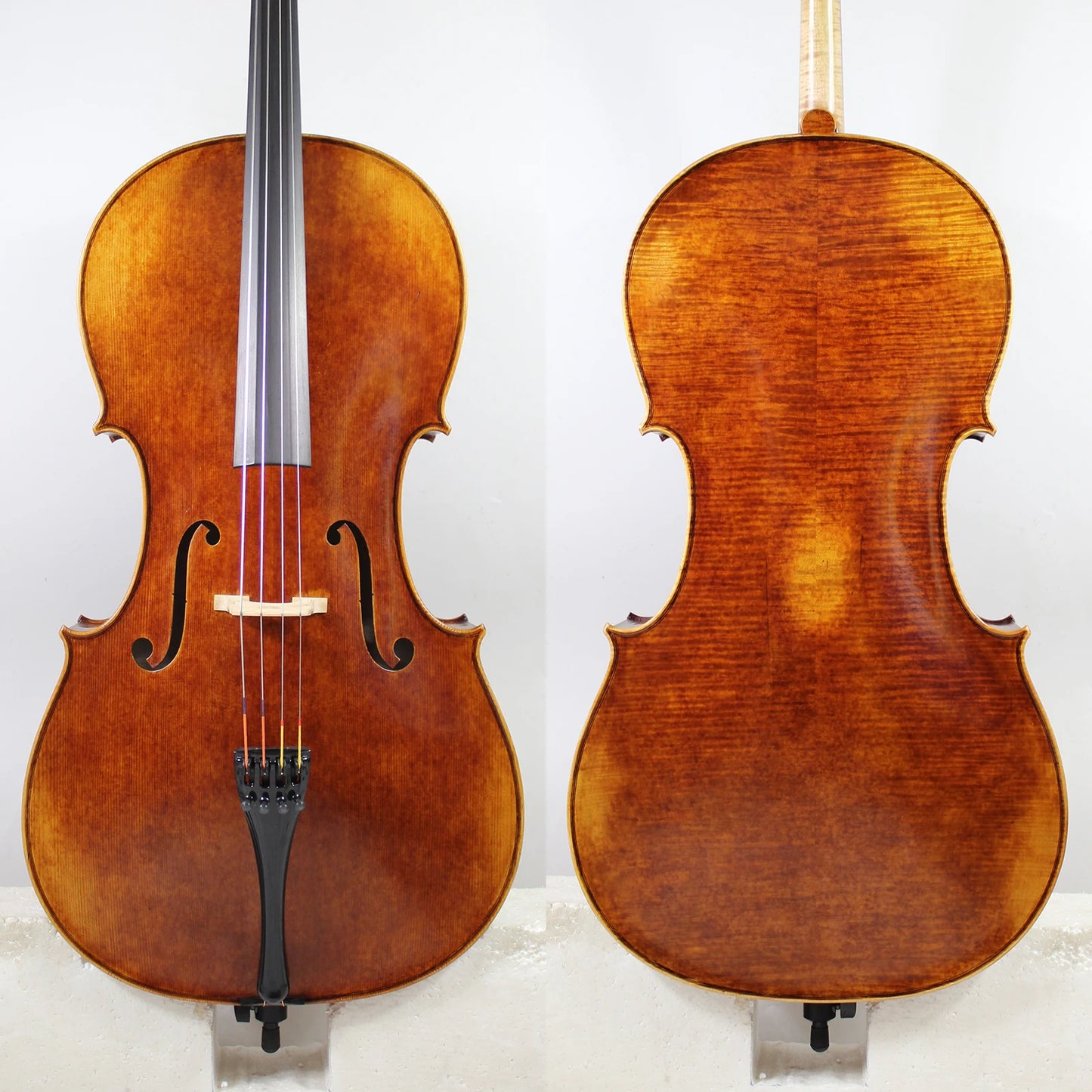 MMOOKA Stradivari 1712 Davidov Cello, Master Level, 4, 4 Antique Varnish for All European Wood