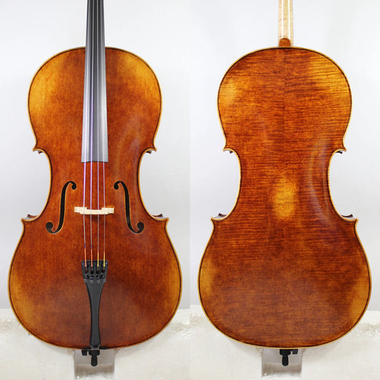 MMOOKA Stradivari 1712 Davidov Cello, Master Level, 4, 4 Antique Varnish for All European Wood