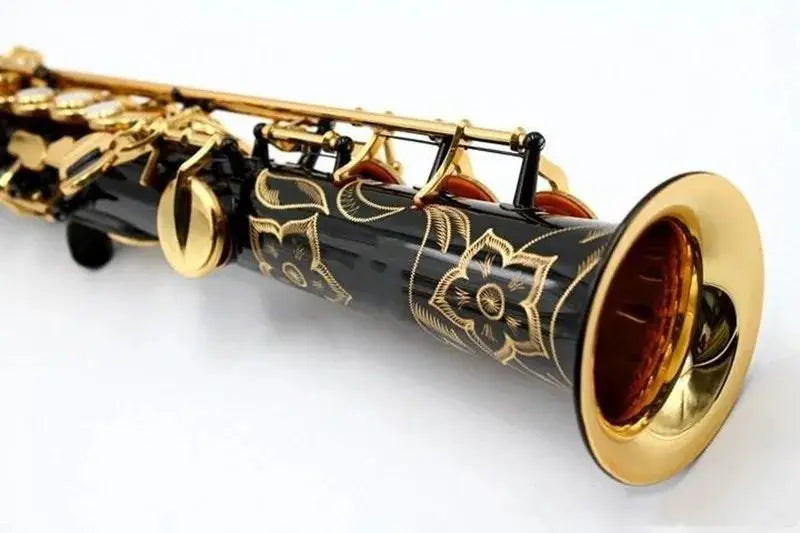 Straight Black Soprano Saxophone S-901B flat musical instruments professional-grade Free shipping