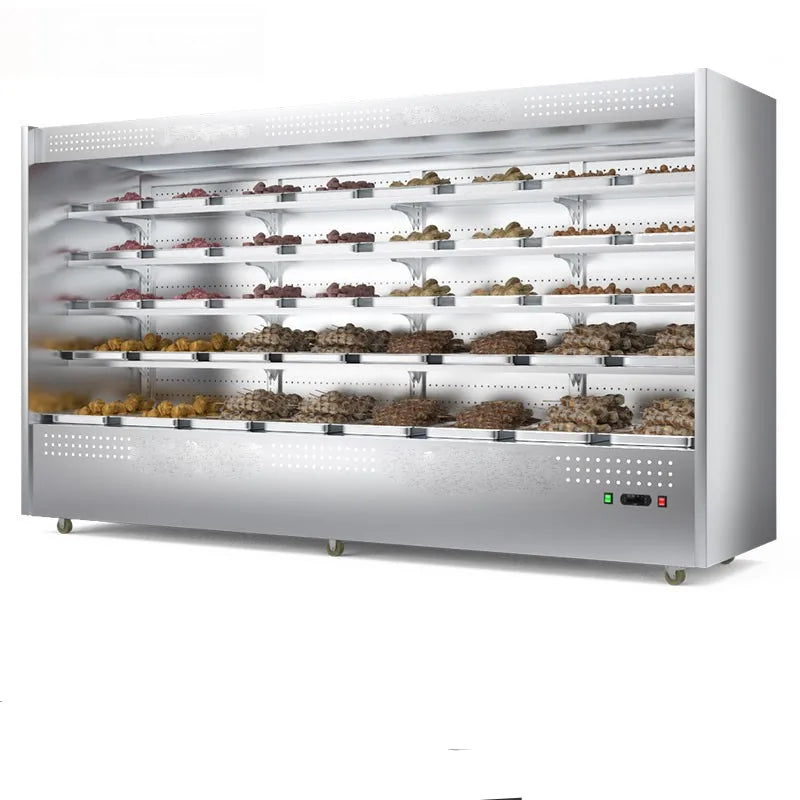 String cabinet Refrigeration display cabinet Self service hotpot shop Stainless steel spray air curtain cabinet Ordering cabinet