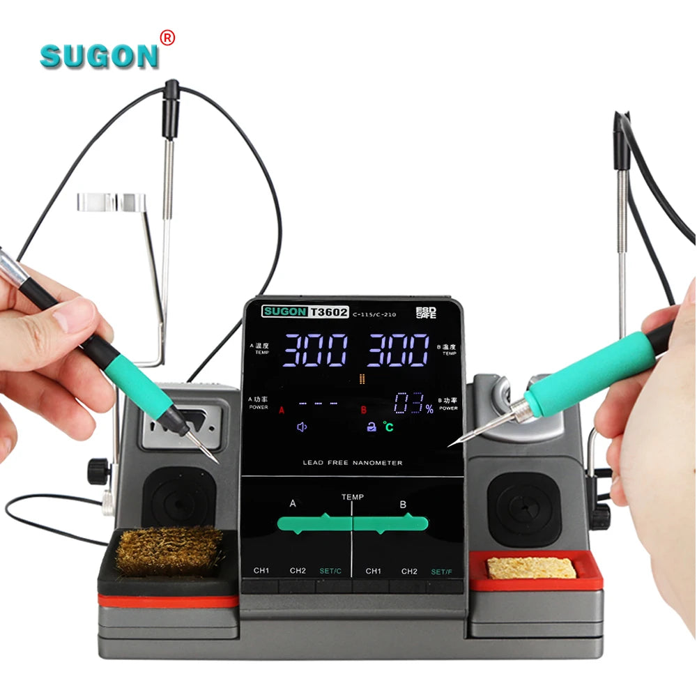Sugon T3602 Heating Soldering Iron Preheating Station Other Welding Equipment 2 in 1 Rework