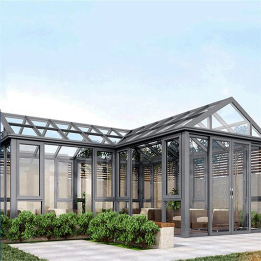 Sun Glass Room Prefab Winter Sun Room Aluminum Glass Pavilion For Rest Sun Room Glass House Outdoor Aluminium
