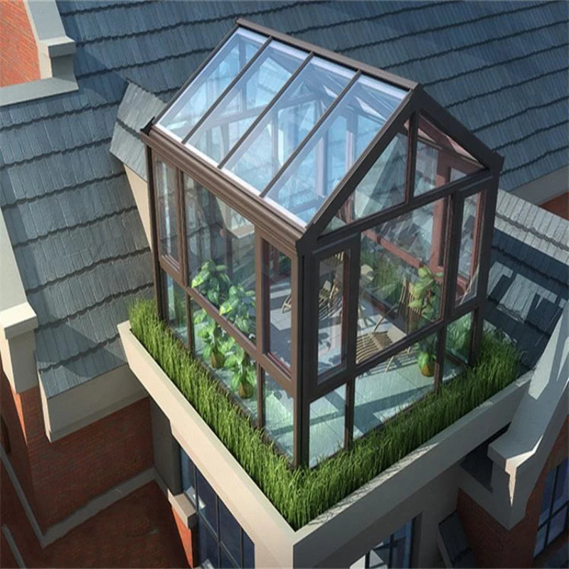 Sun Glass Room Prefab Winter Sun Room Aluminum Glass Pavilion For Rest Sun Room Glass House Outdoor Aluminium