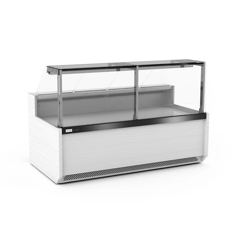 Supermarket Service Counter Refrigerated Showcase Meat Refrigerator Glass Door Deli Display Chiller