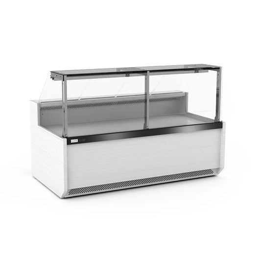 Supermarket Service Counter Refrigerated Showcase Meat Refrigerator Glass Door Deli Display Chiller