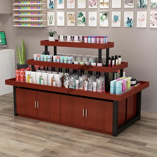 Supermarket booth, cosmetics and accessories display cabinet, shoe store, promotion, Taiwanese toy mall display stand