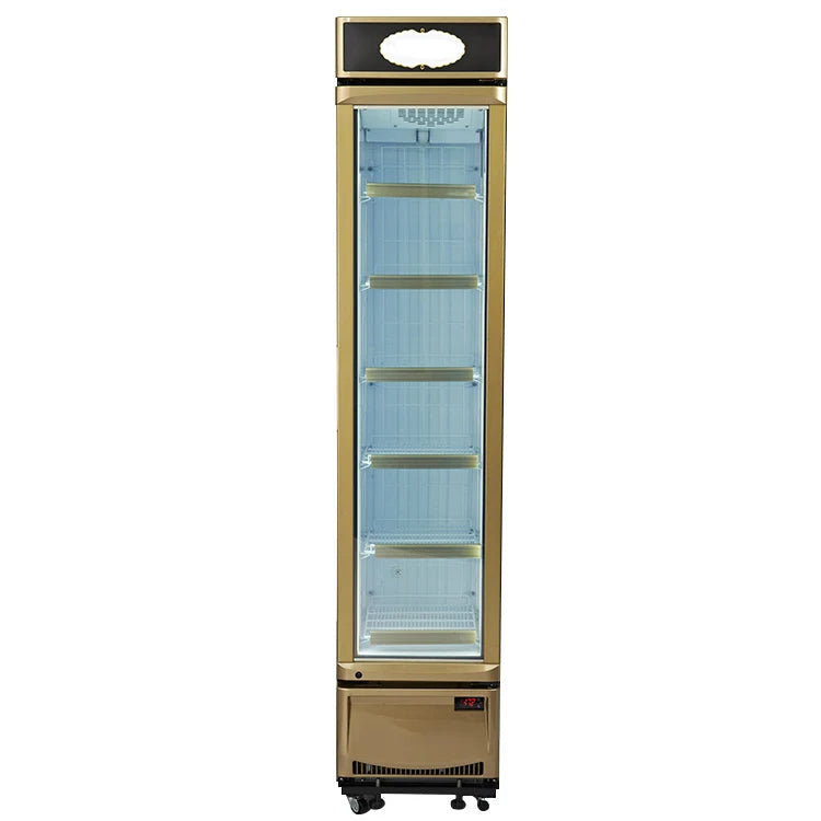 Supermarket glass door horizontal beverage cabinet machine deep freezer