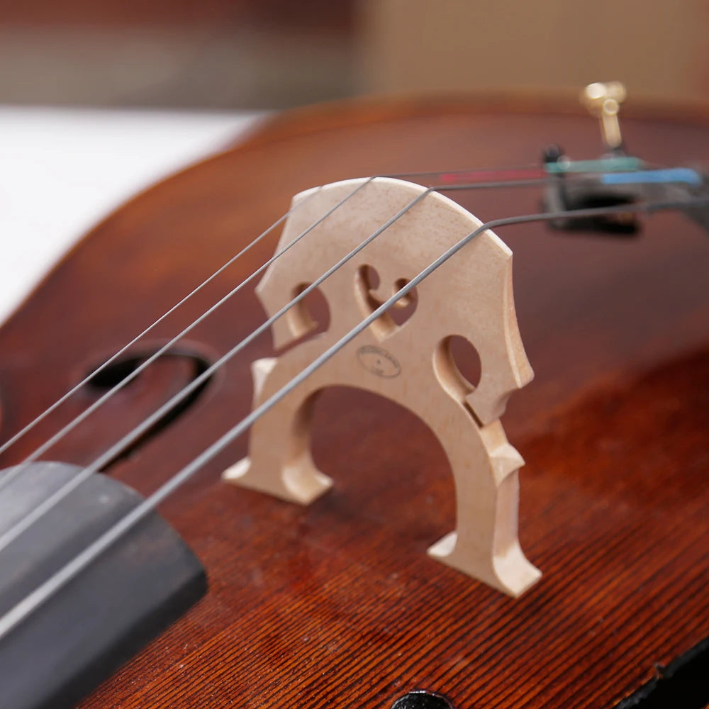 MMOOKA TONGLING Pure Handmade Matt Cello Natural Flamed Grade AAA Maple Backplate & Old Spruce Panel Cello for Performance & Collection