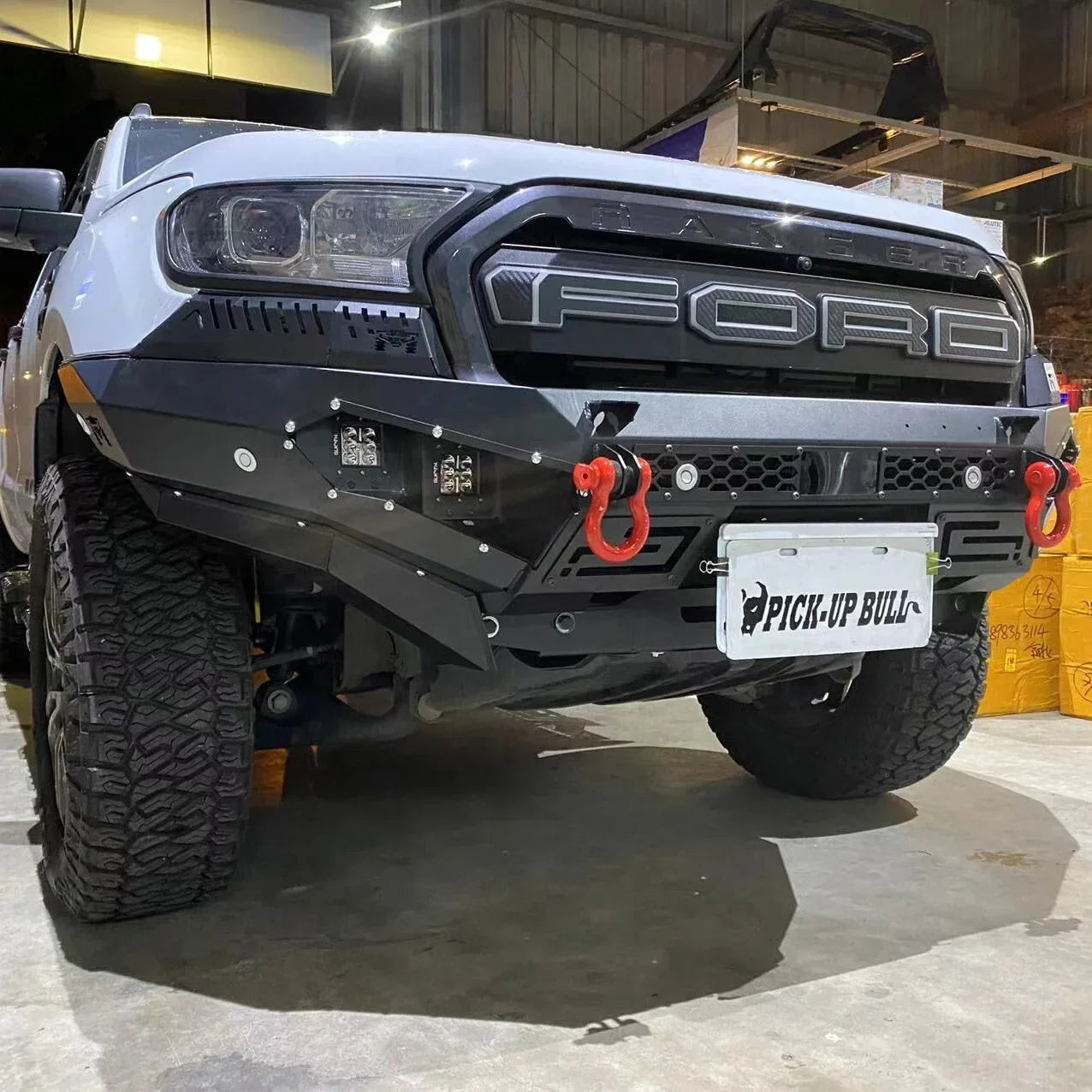Tacoma bumper FRONT BUMPER 2021  Ranger Hilux NP300 Dmax Triton  BLACK powder coat Material Q235 Steel