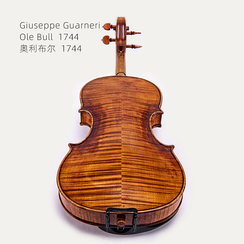 MMOOKA Taishi Guanelli Ole Bull 1744 violin Professional grade playing instrument  4/4 European Spruce Top Oil Varnish free case+bow