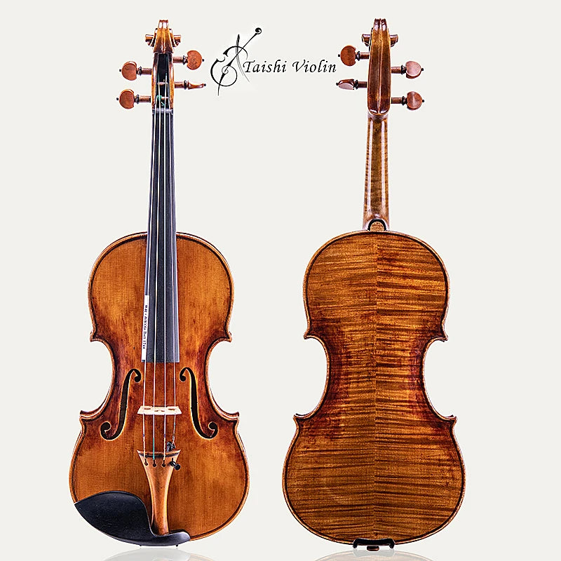 MMOOKA Taishi Guanelli Ole Bull 1744 violin Professional grade playing instrument  4/4 European Spruce Top Oil Varnish free case+bow