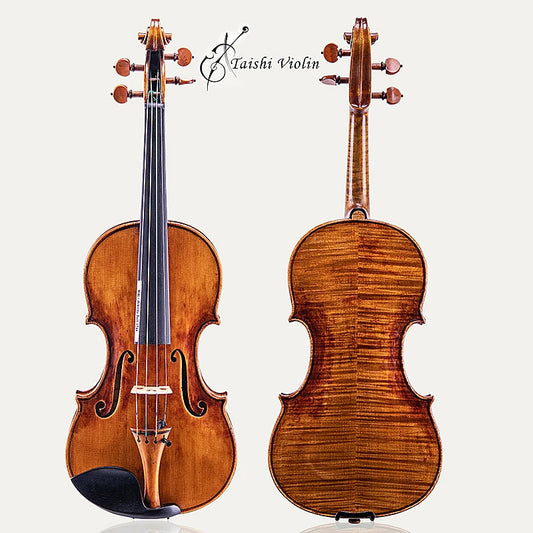 MMOOKA Taishi Guanelli Ole Bull 1744 violin Professional grade playing instrument  4/4 European Spruce Top Oil Varnish free case+bow