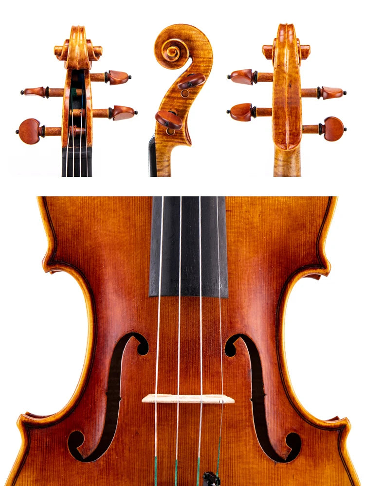 MMOOKA Taishi copy Antonio Stradivari 1715 IL Cremonese  Professional violin musical instrument +case, bow, Free shipping!