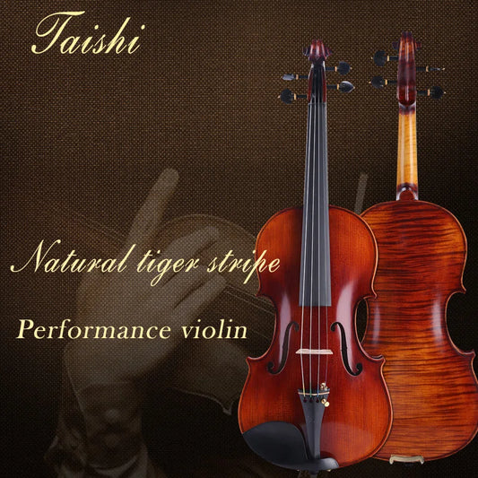 Taishi performance violin 4/4  3/4 tamanho violino  UM modelo Strad Rico claro fast resposta  caso livre, arco,Resin an