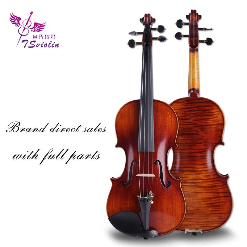 Taishi performance violin 4/4  3/4 tamanho violino  UM modelo Strad Rico claro fast resposta  caso livre, arco,Resin an