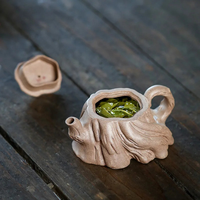 【Tao Yuan】Yixing Purple Clay Teapot Pure Handmade Teapot Backflow Old Pot Raw Ore Old Segment Mud Stump
