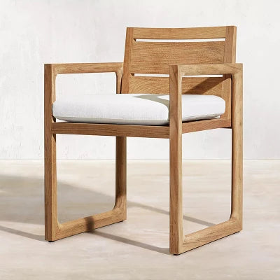 Teak outdoor tables and chairs restaurant courtyard table anticorrosive wooden rattan chair outdoor terrace garden rattan