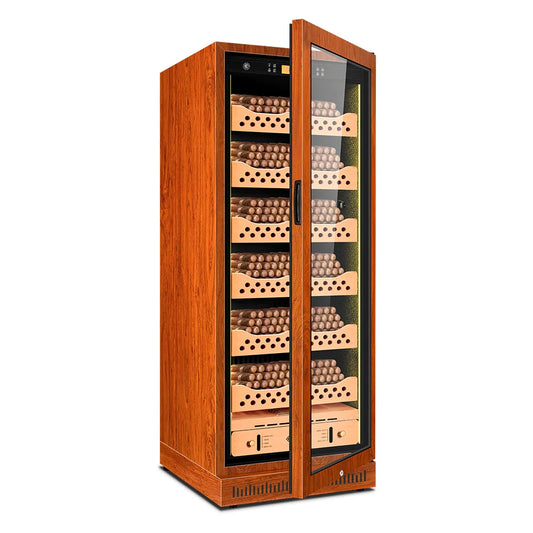 Technical Cigar Humidor Cedar Wood Moisturizing Cabinet Constant Temperature Humidity Air-cooled Frostless Refrigerator 168W1