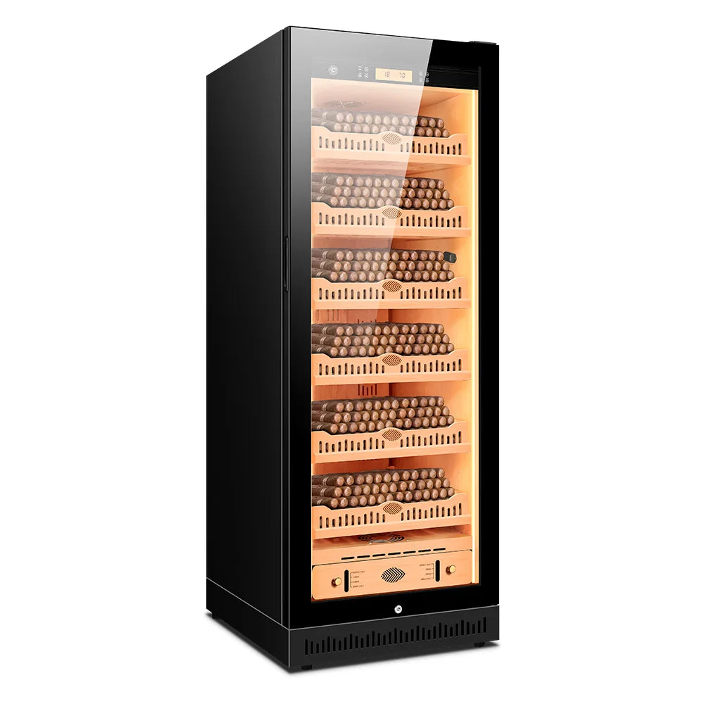 Technical Cigar Humidor Cedar Wood Moisturizing Cabinet Constant Temperature Humidity Air-cooled Frostless Refrigerator 168W1