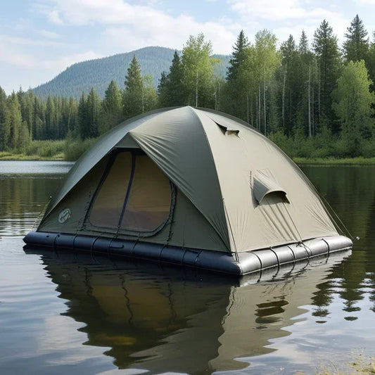 Tenda gonfiabile da campeggio galleggiante per la pesca all'aperto viaggiare portatile Rafting Boat Blowup tendone tende