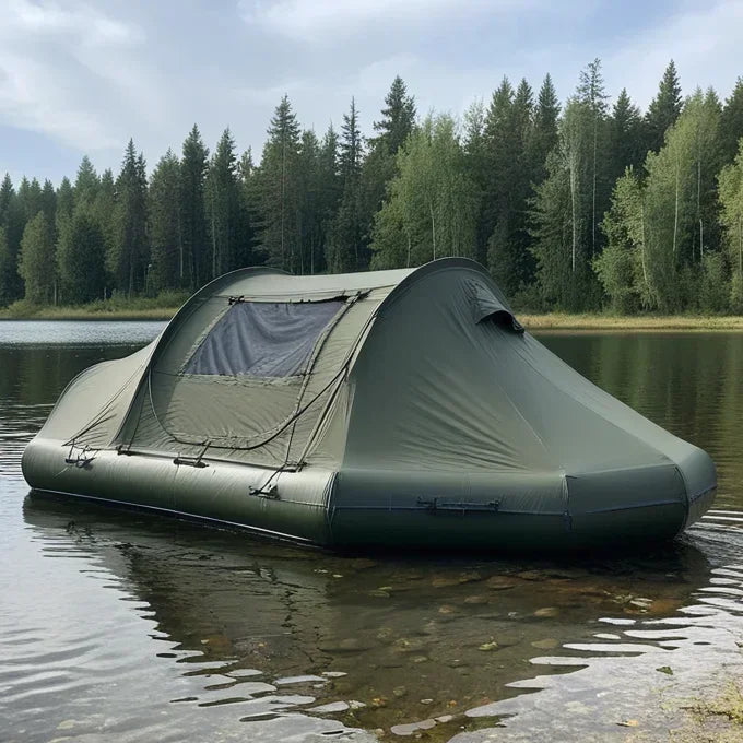 Tenda gonfiabile da campeggio galleggiante per la pesca all'aperto viaggiare portatile Rafting Boat Blowup tendone tende
