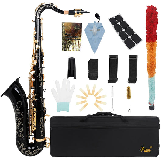 Tenor Saxophone Bb Professional Woodwind Instrument High-quality Brass Gold Paint Eb E Flat Tenor Saxophone and Its Accessories
