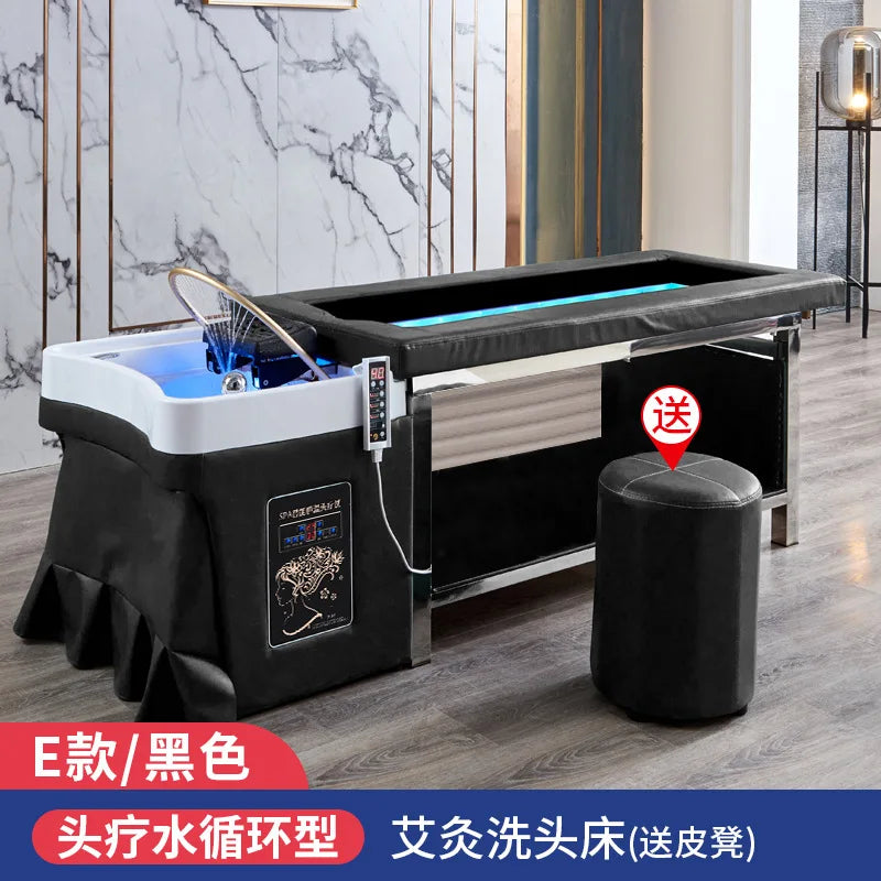 Thai style Head Therapy Hair Washing Bed with Water Circulation Fumigation Bed Fully Automatic Moxibustion Bed for Whole Body