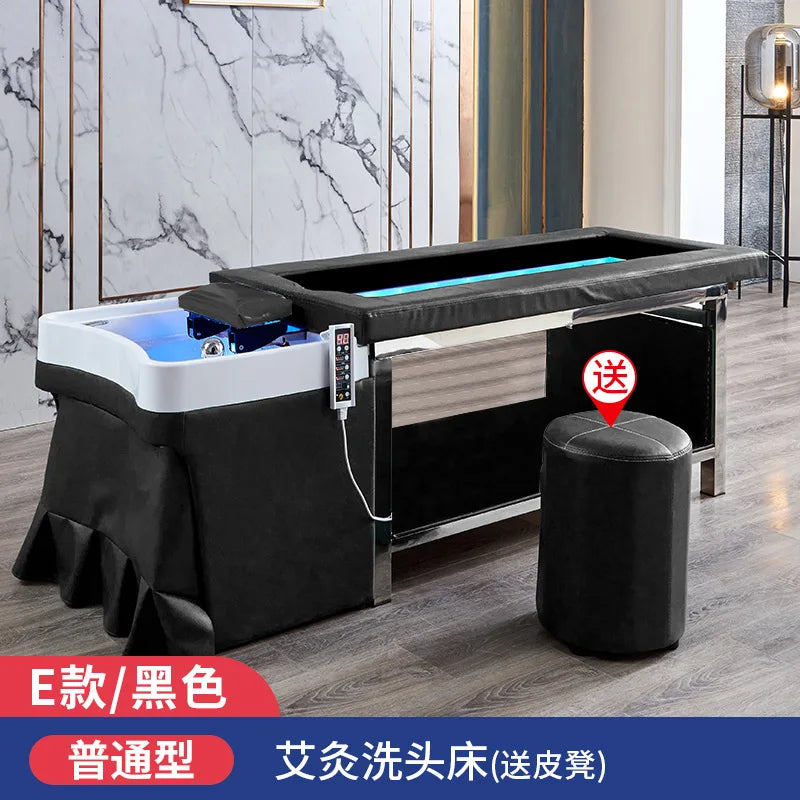 Thai style Head Therapy Hair Washing Bed with Water Circulation Fumigation Bed Fully Automatic Moxibustion Bed for Whole Body
