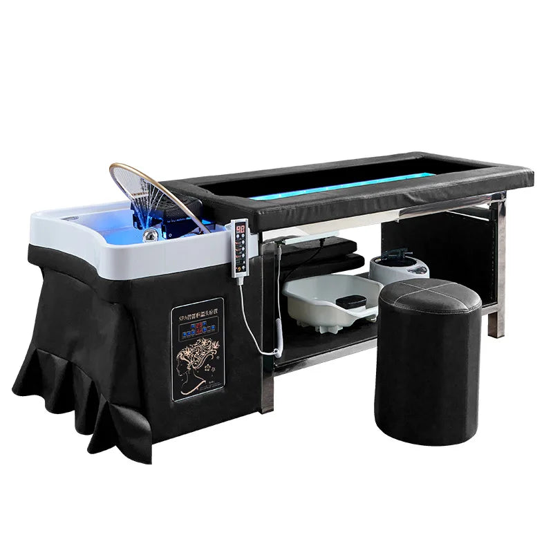 Thai style Head Therapy Hair Washing Bed with Water Circulation Fumigation Bed Fully Automatic Moxibustion Bed for Whole Body