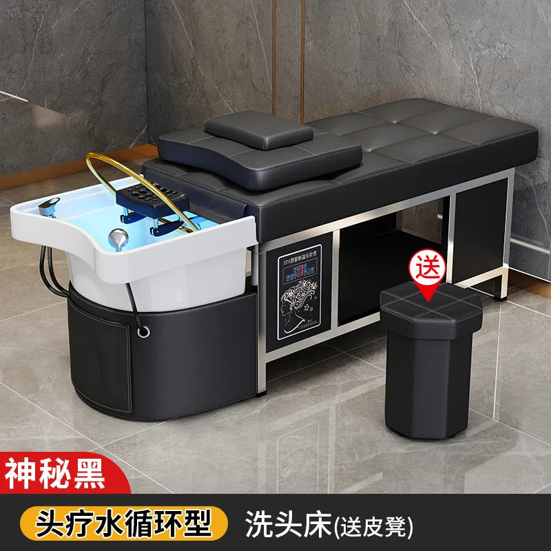 Thai style hair therapy, shampoo bed, constant temperature water circulation, fumigation, massage, high-end hair salon,