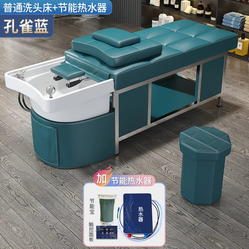 Thai style hair therapy, shampoo bed, constant temperature water circulation, fumigation, massage, high-end hair salon,